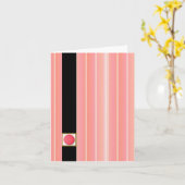 Koraal en Zwarte Nota Kaart (Gele Bloem)