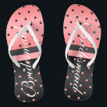 Koraal- en zwarte pooldots - Bridesmaid Teenslippers<br><div class="desc">De schoten van de Drijfvloer van de Bridal van de Partij klaar voor u om zich te personaliseren. ⭐ Dit product is 100% . ***** Klik op CUSTOMIZE BUTTON om toe te voegen, te verwijderen, te verplaatsen, te wijzigen, te roteren, enz.om het even welke grafiek of tekst of gebruik de...</div>