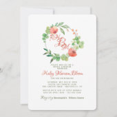 Koraal Essence Bruids Luncheon Douche uitnodiging (Voorkant)