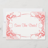 Koraal Fancy sparen de Datum Save The Date (Voorkant)