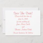 Koraal Fancy sparen de Datum Save The Date (Achterkant)