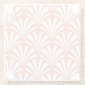 Koraal Fizz en witte fans Glazen Onderzetter (Achterkant)