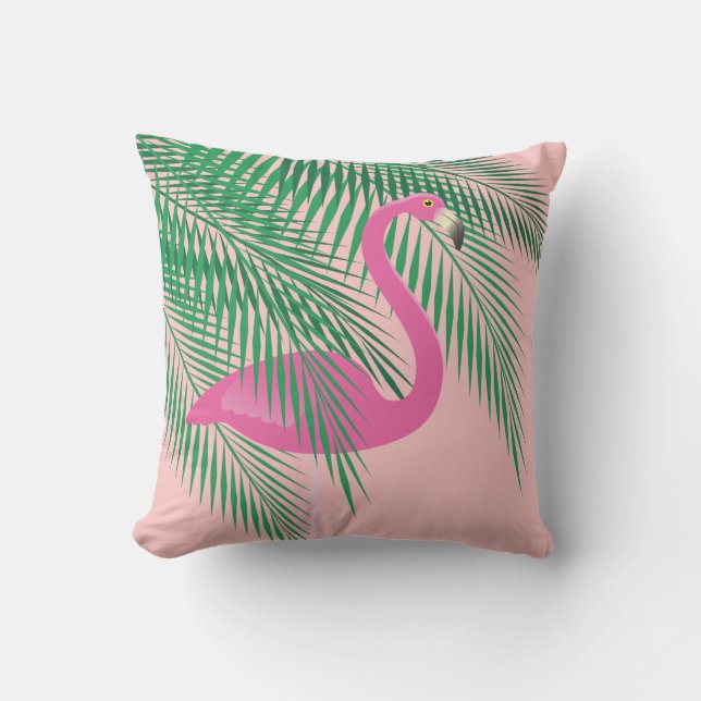 Koraal Flamingo Pillow - Outdoor Buitenkussen (Voorkant)