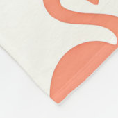 Koraal Flamingo Tropisch Blad Patroon Fleece Deken (Hoek)