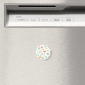 Koraal Flamingo Tropisch Blad Patroon Magneet (Insitu (Vaatwasser))