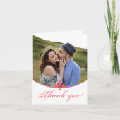 Koraal Fleur de Lis Foto Weddenschap Hartelijk dan Bedankkaart (Voorkant)