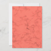 Koraal Floral Burgundy Elegant modern huwelijk Kaart (Achterkant)