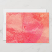 Koraal Floral Foto Weddenschap Save the Date (Achterkant)