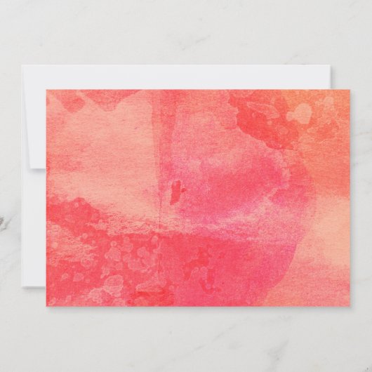 Koraal Floral Foto Weddenschap Save the Date (Achterkant)