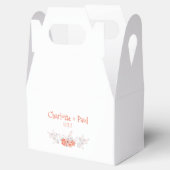 Koraal Floral krans bruidstaart Bedankdoosjes (Geopend)