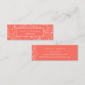 Koraal Floral Mini Visitekaartje (Voorkant / Achterkant)