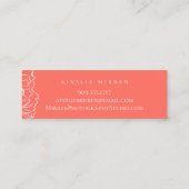 Koraal Floral Mini Visitekaartje (Achterkant)