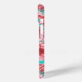 Koraal Floral Patroon en Monogram Case-Mate iPhone Case (Achterkant / Links)