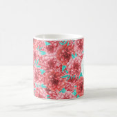 Koraal Floral Patroon en Monogram Koffiemok (Center)