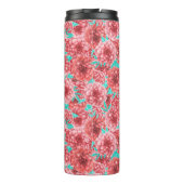 Koraal Floral Patroon en Monogram Thermosbeker (Achterkant)