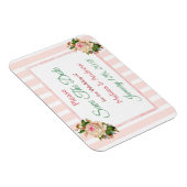 Koraal Floral Save the Date Wedding Magnet Magneet (Rechterzijde)