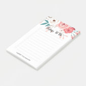 Koraal Floral, speciaal aangepast om lijst te make Post-it® Notes (Schuin)