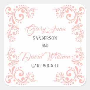 Koraal Floral Square Sticker