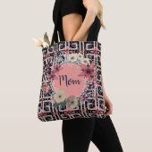 Koraal Floral Wreath Monogram | MOEDERDAG Tote Bag (Dichtbij)