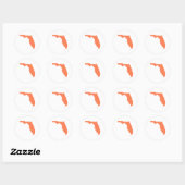 Koraal Florida Ronde Sticker (Vel)