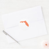 Koraal Florida Ronde Sticker (Envelop)