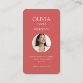 Koraal Foto Sociale QR Code Visitekaartje