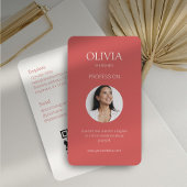 Koraal Foto Sociale QR Code Visitekaartje