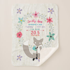 Koraal Fox Baby Girl Stats Waterverf Breed Sherpa Deken