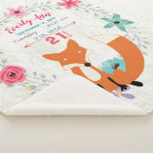 Koraal Fox Baby Girl Stats Waterverf Breed Sherpa Deken (3/4)