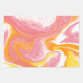 Koraal, geel en oranje inpakpapier vel (Voorkant 2)