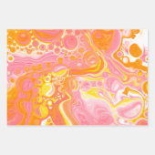 Koraal, geel en oranje inpakpapier vel (Voorkant)