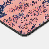 Koraal Geïnspireerd Roze & Blauw Waterverf Patroon Bureaumat (Hoek)