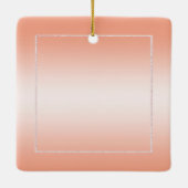 Koraal Gem en Glitter 35th Wedding Jubileum Keramisch Ornament (Achterkant)