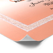 Koraal Gem en Glitter 35th Wedding Jubileum Poster (Hoek)