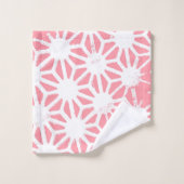 Koraal geometrisch patroon bad handdoek (Wasdoekje)