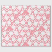 Koraal geometrisch patroon cadeaupapier (Vlak)