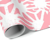 Koraal geometrisch patroon cadeaupapier (Rol Hoek)