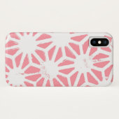 Koraal geometrisch patroon Case-Mate iPhone case (Achterkant (horizontaal))