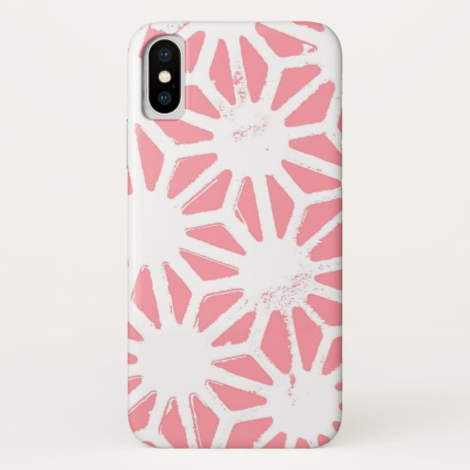 Koraal geometrisch patroon Case-Mate iPhone case (Achterkant)