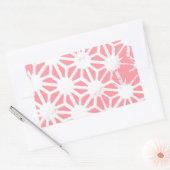 Koraal geometrisch patroon rechthoekige sticker (Envelop)