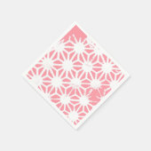 Koraal geometrisch patroon servet (Hoek)