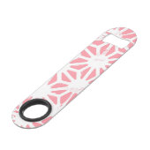 Koraal geometrisch patroon speed flessenopener (Voorkant Gekanteld)