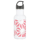 Koraal geometrisch patroon waterfles  (Voorkant)
