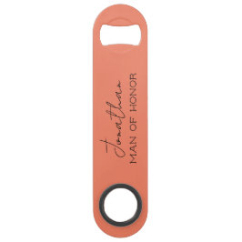 Koraal gepersonaliseerde flesopener voor de getuig speed flessenopener