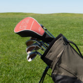 Koraal Gepersonaliseerde Initialen Monogram Golf C Golfheadcover (Insitu)