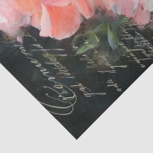 Koraal Geranium Bloem Decoupage Tissuepapier (Detail)