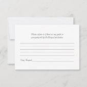 Koraal Gerber Daisy Grey Lint Bruiloft RSVP (Achterkant)