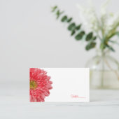 Koraal Gerbera Gerber Daisy Wedding Place Card Plaatskaartje (Staand voorkant)