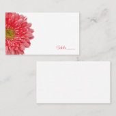 Koraal Gerbera Gerber Daisy Wedding Place Card Plaatskaartje (Voorkant / Achterkant)