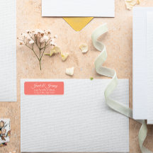 Koraal gestileerde namen bruiloft retour adres